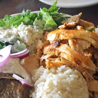 Combination Chicken Shawarma and Gyros Plate